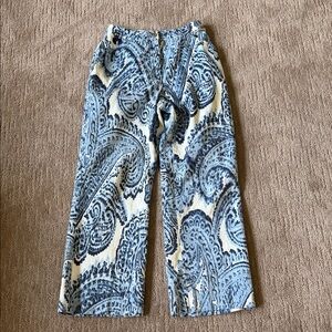 St. John Sport by Marie Gray Blue and White Pants